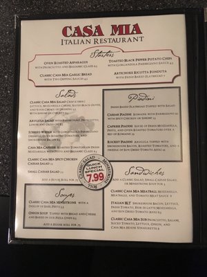Menu photo 5 Casa Mia Olympia, WA
