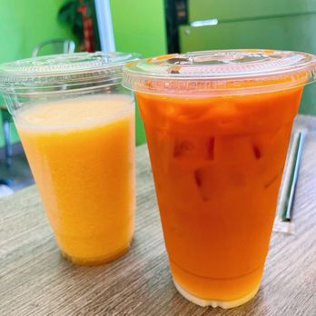 Yoma Cafe - Slushy - passion fruit; Thai Iced Tea (requested no sugar) - Japanese Curry Near Me - San Francisco, California Yoma Cafe - Slushy - passion fruit; Thai Iced Tea (requested no sugar) - Japanese Curry Near Me - San Francisco, California
