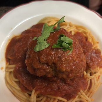 Maggiano's Little Italy - Kids spaghettis and meatball with marinara sauce - Italian Near Me - Grapevine, Texas Maggiano's Little Italy - Kids spaghettis and meatball with marinara sauce - Italian Near Me - Grapevine, Texas