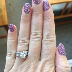 Arya Nail Lounge - Sparkly Purple Dip Nails