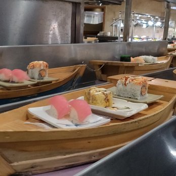 Kobe Sushi Buffet - Sushi boat...mmmm - Sushi Bars Near Me - Modesto, California Kobe Sushi Buffet - Sushi boat...mmmm - Sushi Bars Near Me - Modesto, California