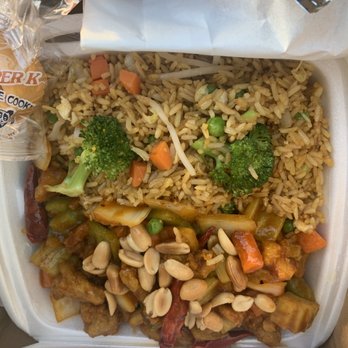 Eastside Chef - Kung Pao Chicken with Vegetable Fried Rice combination plate - Chinese Near Me - West Sacramento, California