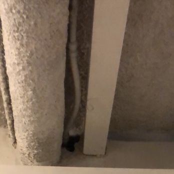 Beach Cities Plumbing - Hole left by the plumber & used PEX instead of copper... notice how it bows out to the side? - Plumbing Near Me Beach Cities Plumbing - Hole left by the plumber & used PEX instead of copper... notice how it bows out to the side? - Plumbing Near Me