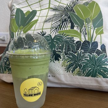Yellow House Cafe  - Coconut Cream Matcha - Cafes Near Me - Northridge, California