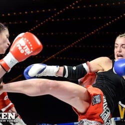 Rebel Thaiboxing - One of our fighters and coaches competing on this big stage at Madison Square Garden! Coach Jess brought home an impressive win!