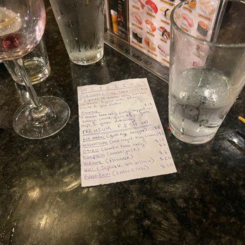 Ichi Umi Sushi - This was left on table throughout the meal along with all other trash and sushi juices - Sushi Bars Near Me - Austin, Texas