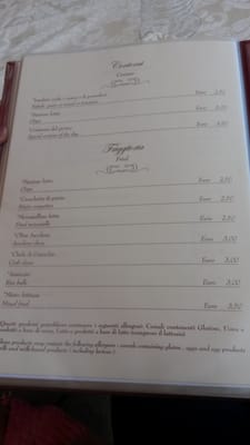 Menu photo 4 La Locanda dell'Arco Calitri, AV