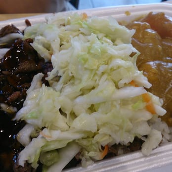 B-Man's Teriyaki - Teryaki Beef with Curry Chicken and lightly sauted vegetables with rice - Burgers Near Me - Pasadena, California B-Man's Teriyaki - Teryaki Beef with Curry Chicken and lightly sauted vegetables with rice - Burgers Near Me - Pasadena, California
