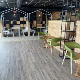 Inside - plenty of seating.