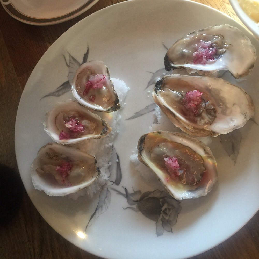 Deadhorse Hill - Oysters - very different. Radishes and vinegar made for a very clean flavor. - New American Near Me - Worcester, Massachusetts Deadhorse Hill - Oysters - very different. Radishes and vinegar made for a very clean flavor. - New American Near Me - Worcester, Massachusetts