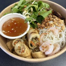 Lady Apsara - Go-Delicious Salad with shrimps & egg rolls.