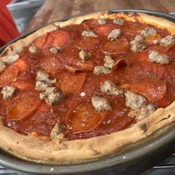 Big Poppa's Pizza - Our Signature Deep Dish Pizza known as our "Battle Pizza" from our 2025 Pizza Battle