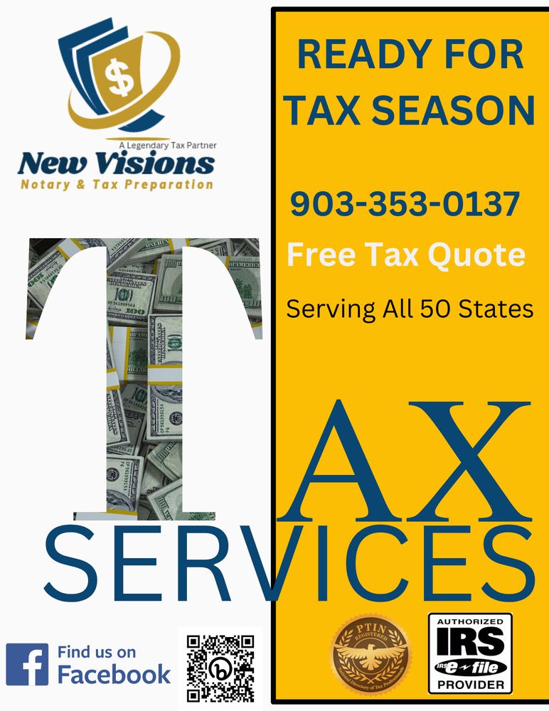 NEW VISIONS NOTARY AND TAX PREPARATION Request a Quote Irving