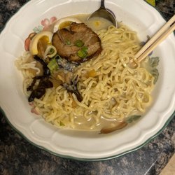 Ohho Ramen Dimsum - Tonkotsu ramen. I've tasted better from that styrofoam cup in publix....
