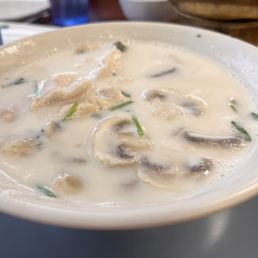 19. Tom Kha Kai (Spicy Chicken Coconut Soup) $7.95
