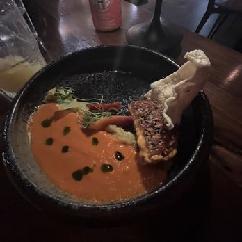 Agni - Tomato soup and mini grilled cheese. - New American Near Me - Columbus, Ohio Agni - Tomato soup and mini grilled cheese. - New American Near Me - Columbus, Ohio