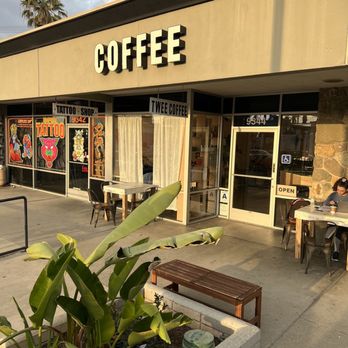 Twee Coffee - Outdoor seating, patio, front of store - Coffee & Tea Near Me - Riverside, California Twee Coffee - Outdoor seating, patio, front of store - Coffee & Tea Near Me - Riverside, California