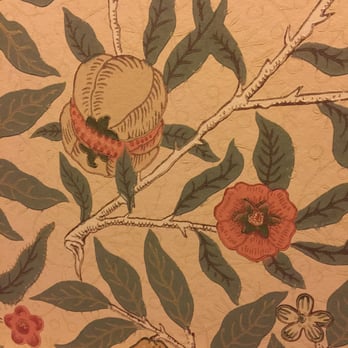 A.R. Valentien - The pretty vintage-looking wallpaper in the bathroom stall. I know, I'm a weirdo taking photos in the can! - New American Near Me - La Jolla, California A.R. Valentien - The pretty vintage-looking wallpaper in the bathroom stall. I know, I'm a weirdo taking photos in the can! - New American Near Me - La Jolla, California