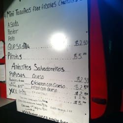 El Antojito Guanaco - A menu of what they offer.