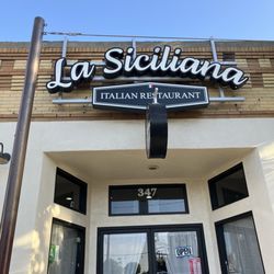 La Siciliana - Signage on a perfect June evening.