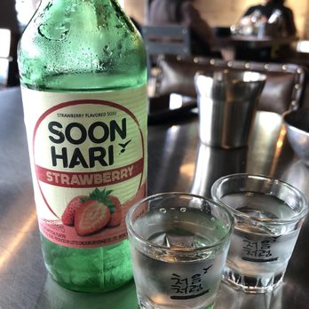 Exit 5 Korean BBQ - $14 - strawberry Soju - Korean Near Me - Renton, Washington