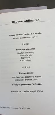 Menu photo 2 Restaurant Blausee Blausee-mitholz, BE