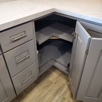 Justice Renovations - Lazy Susan's corner cabinet - General Contractors Near Me Justice Renovations - Lazy Susan's corner cabinet - General Contractors Near Me