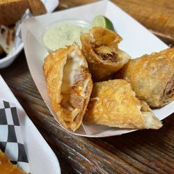 Monster Sonoran Hot Dogs - Birria egg rolls