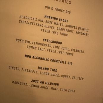 Dear Strangers - Menu - Cocktail Bars Near Me - New York, New York