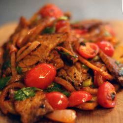 Himalayan Bites - Stir fry beef tossed with onions n tomatoes ..and himalayan herbs