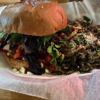 Camino - Salmon Burger and Crispy Brussels - American Near Me - West Allis, Wisconsin