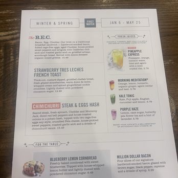 First Watch - Menu-Seasonal - Cafes Near Me - Jacksonville, Florida First Watch - Menu-Seasonal - Cafes Near Me - Jacksonville, Florida
