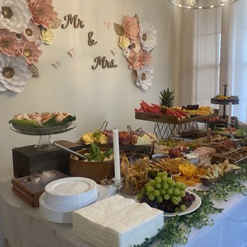 Jamies Creations - Pre-wedding party charcuterie board on dining room table. - Party Supplies Near Me - Royal Palm Beach, Florida Jamies Creations - Pre-wedding party charcuterie board on dining room table. - Party Supplies Near Me - Royal Palm Beach, Florida