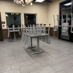 Baskin-Robbins - Chairs up on tables!