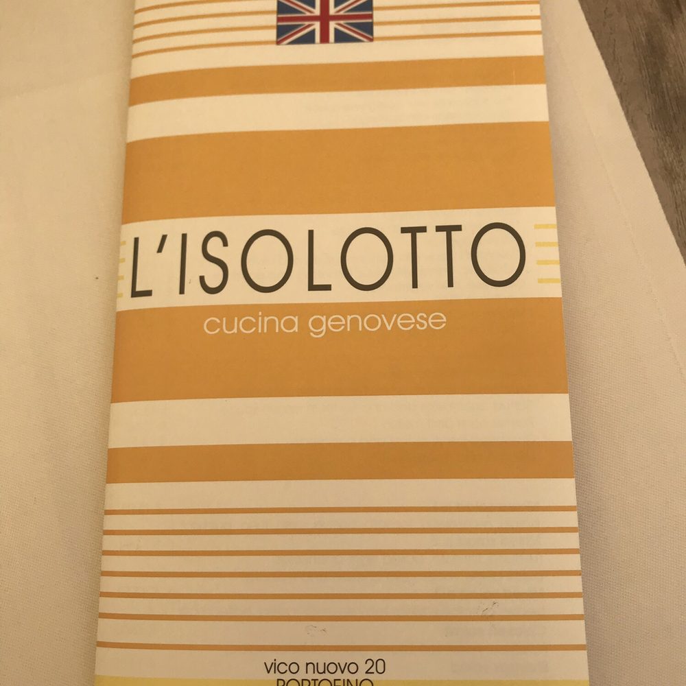 L'Isolotto - Menu available in English - Pizza Near Me - Portofino, GE