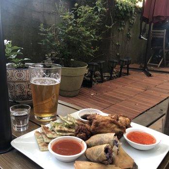 Wattli Bar and Kitchen - Appetizer platter and their $9 beer and a well shot! - American Near Me - Brooklyn, New York