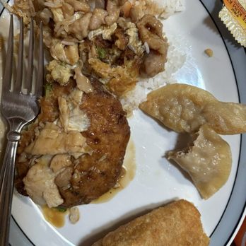 Great China Restaurant - Combo Egg Fo Young with fried rice, potsticker and green chile agh roll - Chinese Near Me - Albuquerque, New Mexico Great China Restaurant - Combo Egg Fo Young with fried rice, potsticker and green chile agh roll - Chinese Near Me - Albuquerque, New Mexico