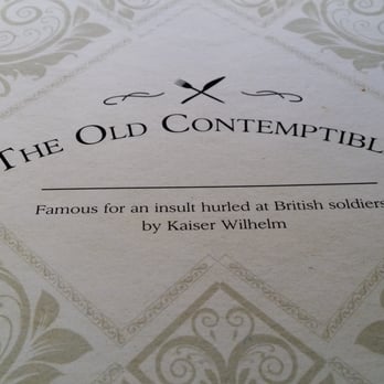 The Old Contemptibles - Menu - Pubs Near Me - Birmingham, XWM The Old Contemptibles - Menu - Pubs Near Me - Birmingham, XWM