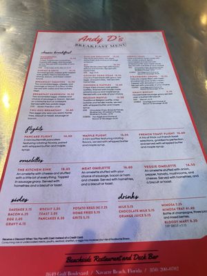 Menu photo 1 Andy D's Navarre, FL