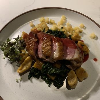 Thyme Rooftop Grille - Seared duck breast. - Desserts Near Me - Easton, Pennsylvania Thyme Rooftop Grille - Seared duck breast. - Desserts Near Me - Easton, Pennsylvania