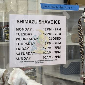 Shimazu Shave Ice - Hours - Shaved Ice Near Me - Honolulu, Hawaii Shimazu Shave Ice - Hours - Shaved Ice Near Me - Honolulu, Hawaii