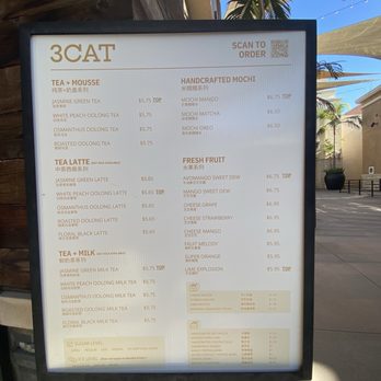 3CAT Handcrafted Beverage - Menu - Bubble Tea Near Me - Arcadia, California