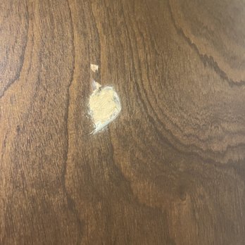 Comfort Inn Binghamton I-81 - "Patch" made to the bathroom door. No paint, varnish or sanding. Just a big glop of filler smeared onto the door. - Hotels Near Me - Binghamton, New York