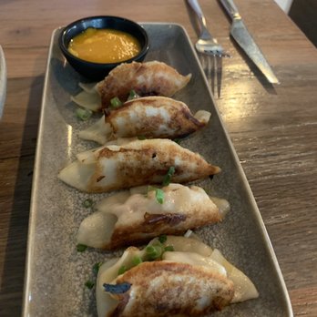 Moku Kitchen - Potstickers-sauce is hot - Cocktail Bars Near Me - Honolulu, Hawaii