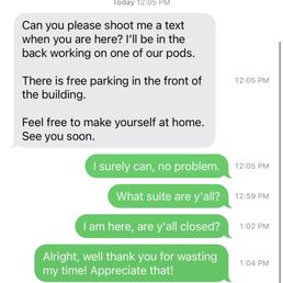 This is a screen shot of the aforementioned Text messages that were exchanged, along with the time stamps. This is a screen shot of the aforementioned Text messages that were exchanged, along with the time stamps.