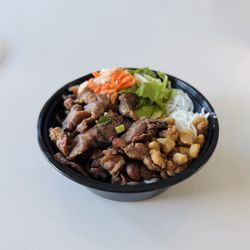 Relo Banh Mi & Coffee - Pork Build a Bowl, size small, with pork and extra meat option