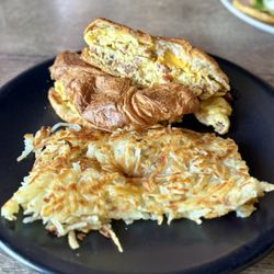 Eggsellent Cafe - Breakfast Croissant Sandwich
