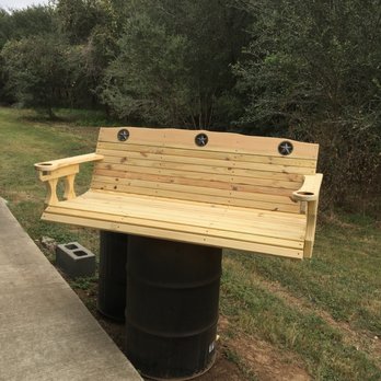 A&D Workshop - Porch Swing with Texas Star Inlayed - Carpenters Near Me - Lufkin, Texas