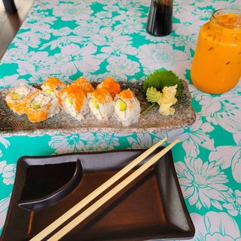 Thai Little Home - This is California Roll with masago. Yum - Thai Near Me - Vancouver, Washington Thai Little Home - This is California Roll with masago. Yum - Thai Near Me - Vancouver, Washington