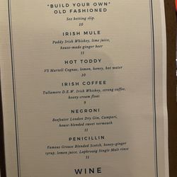 Buchanan’s  - Cocktail menu